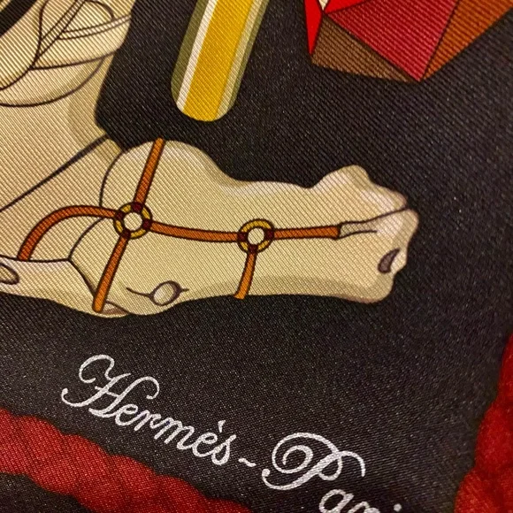 Authentic Hermès Paris 100 💯 silk scarf Carre90 Les Cannes